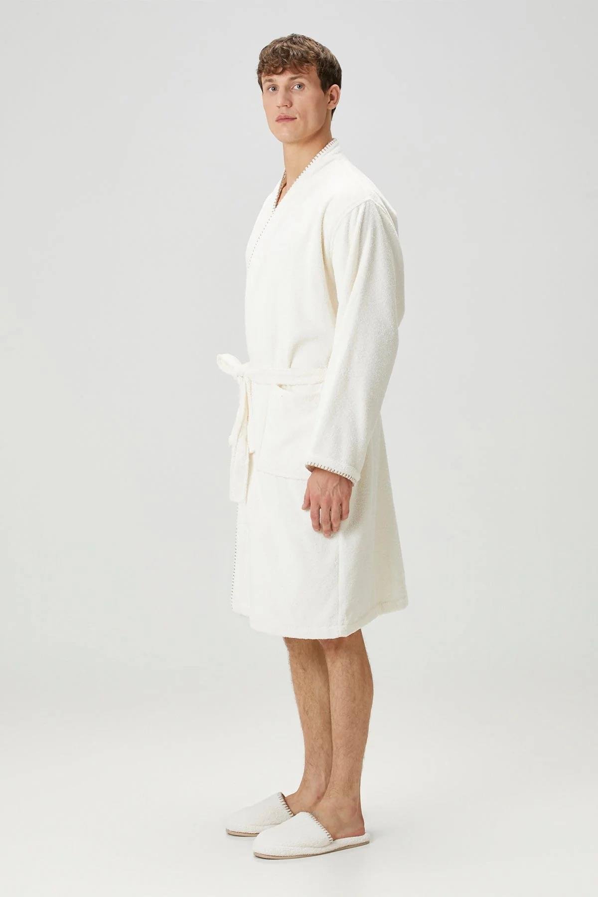 İrya Shadow Erkek Bornoz Ekru S/M