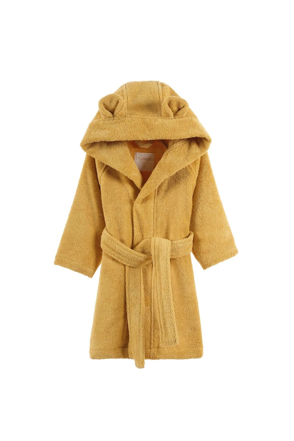 İrya Tiny Bear Organik Pamuklu Çocuk Bornuzu Sarı 6-7 Yaş