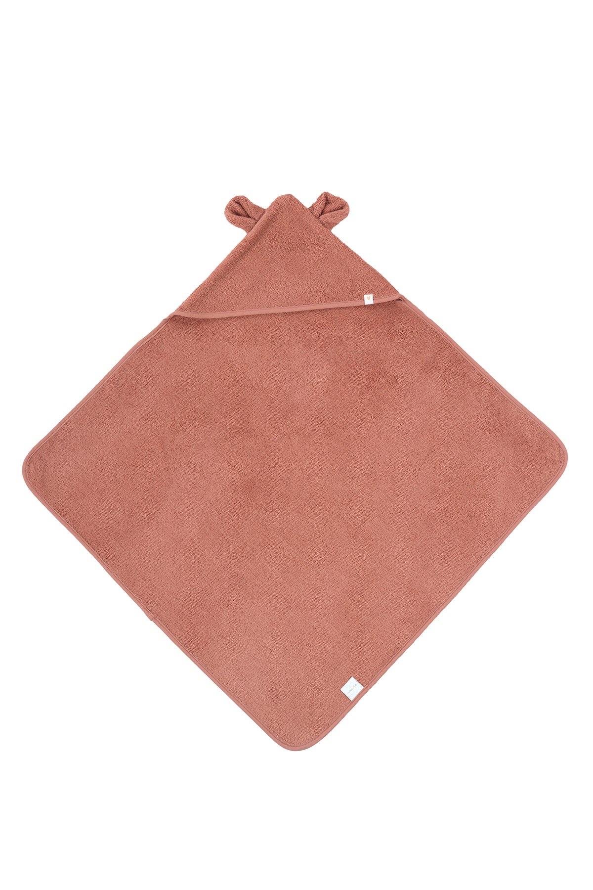 İrya Tiny Bear Organik Pamuklu Kundak Kiremit 75x75 Cm