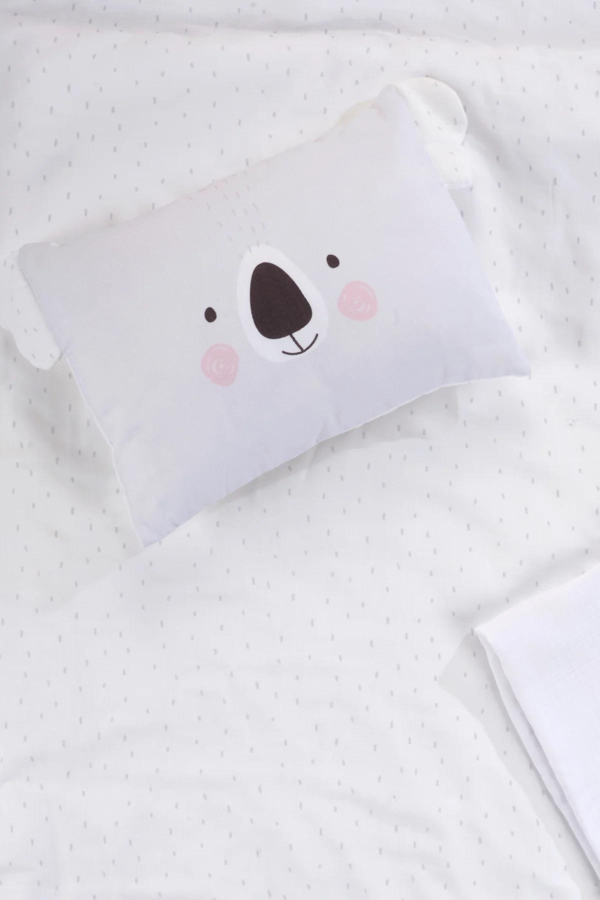 İrya Tiny Koala Organik Pamuk Müslin Çocuk Nevresim Takımı Gri