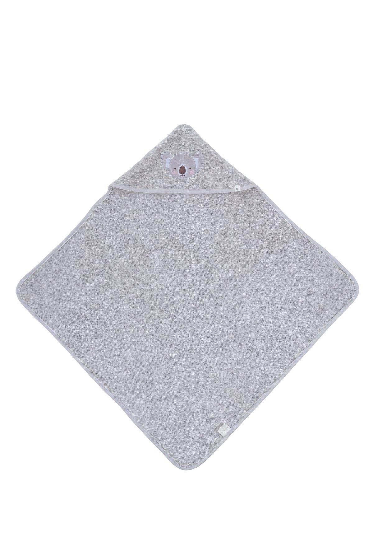 İrya Tiny Koala Organik Pamuklu Nakışlı Kundak Gri