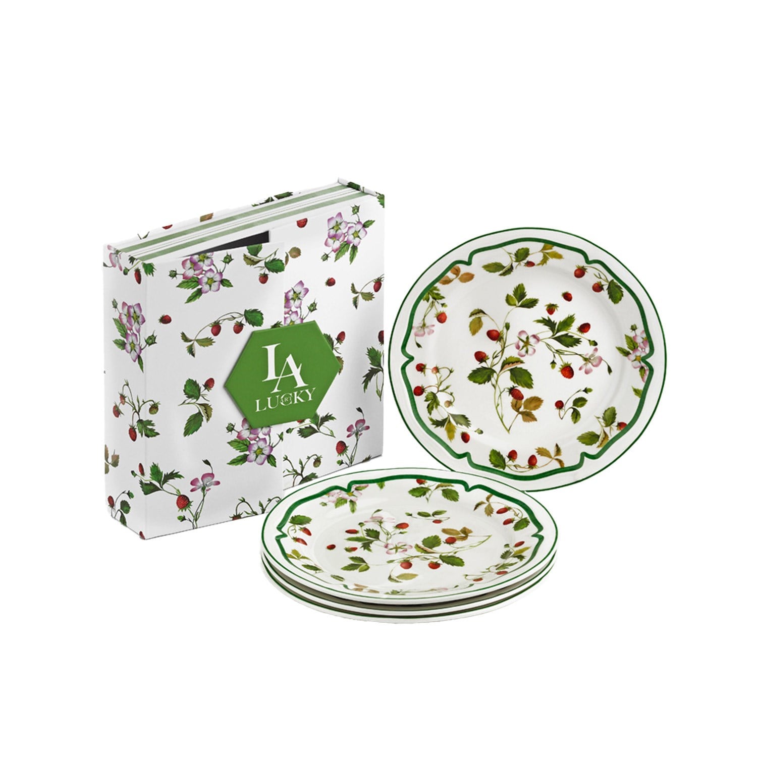 Lucky Art Blassom Bone Servis Tabak Seti 4lü 20 Cm