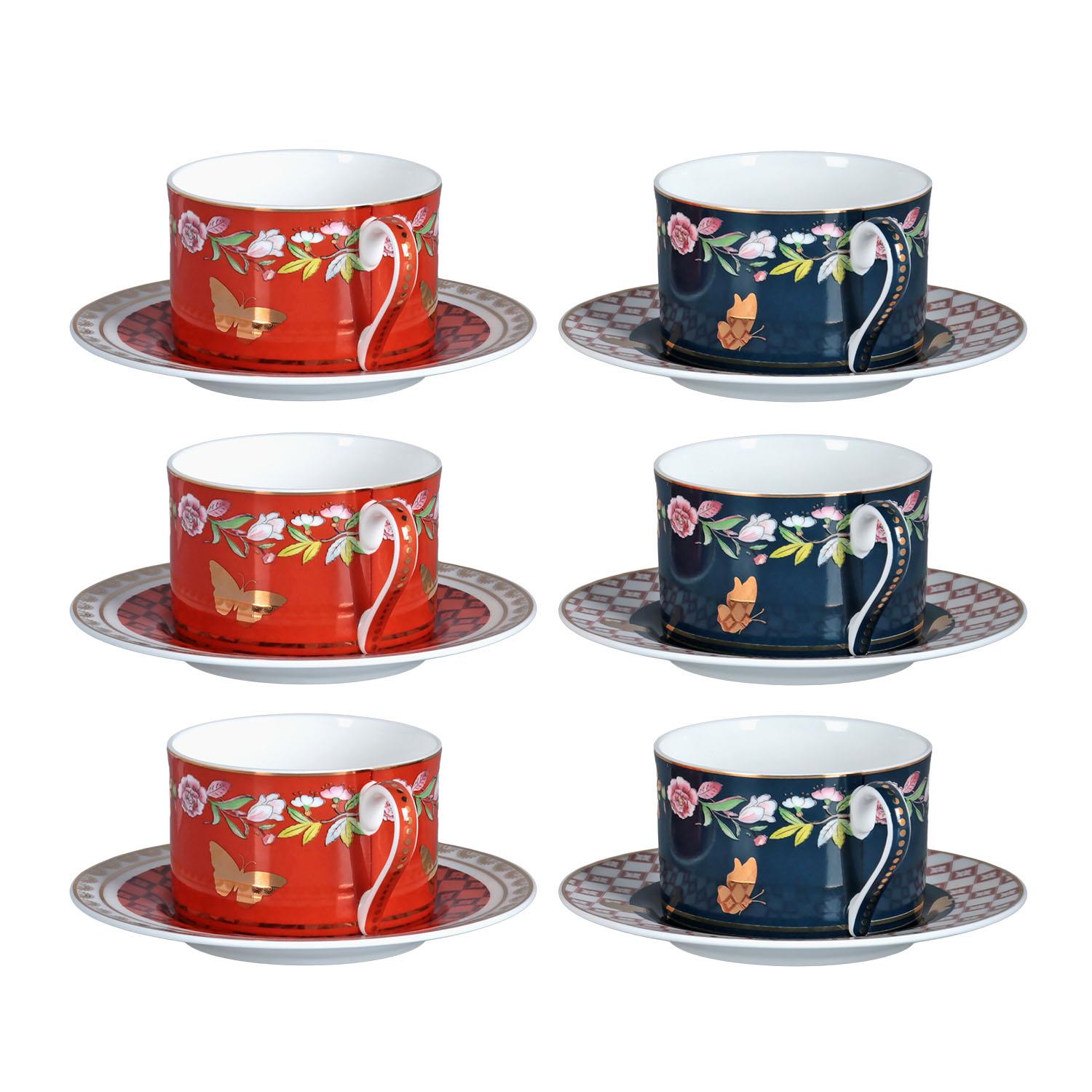Lucky Art Evelyn Bone Çay Fincan Takımı 12 Parça