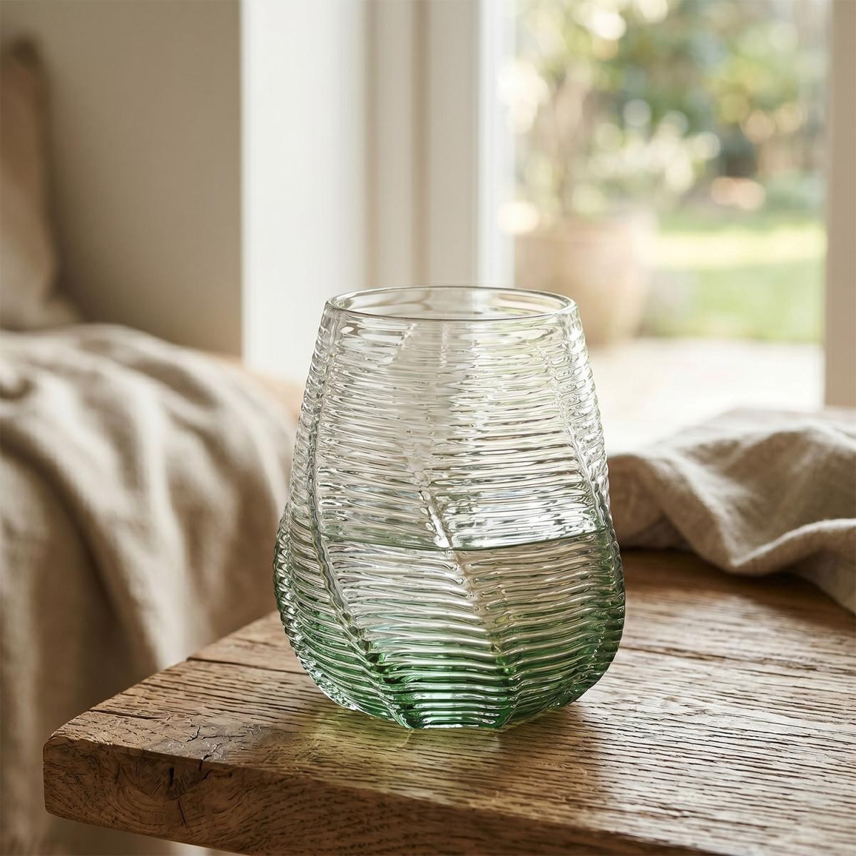 Lucky Art Lefora Yeşil Cam Su Bardağı Seti 4’lü