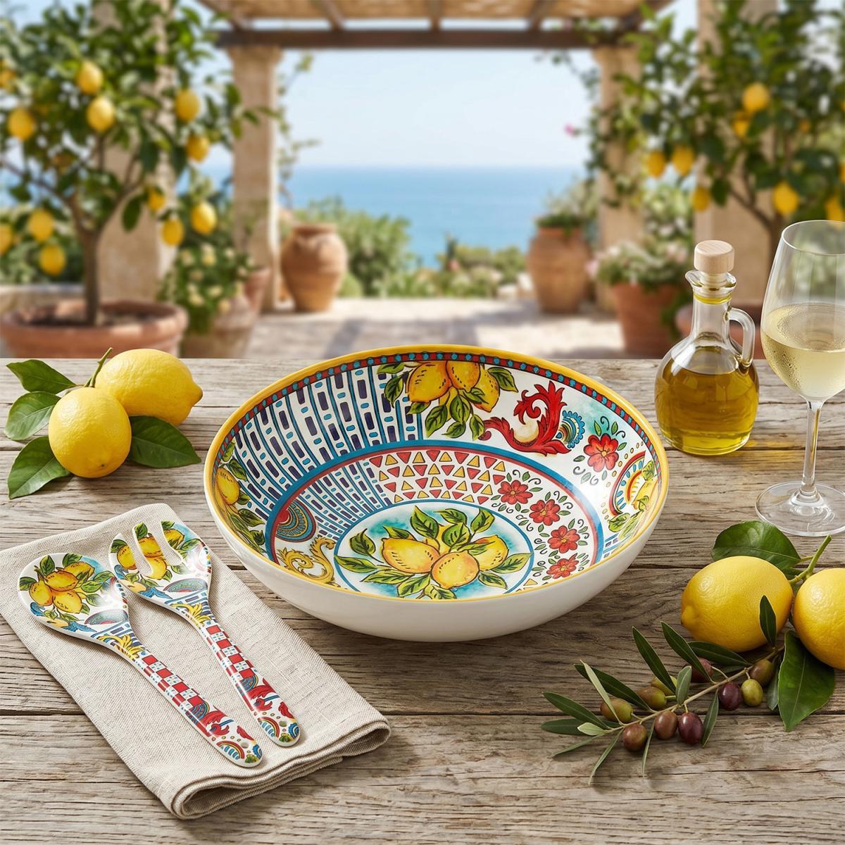 Lucky Art Lemozia Melamin Salata Servis Seti 3 Parça