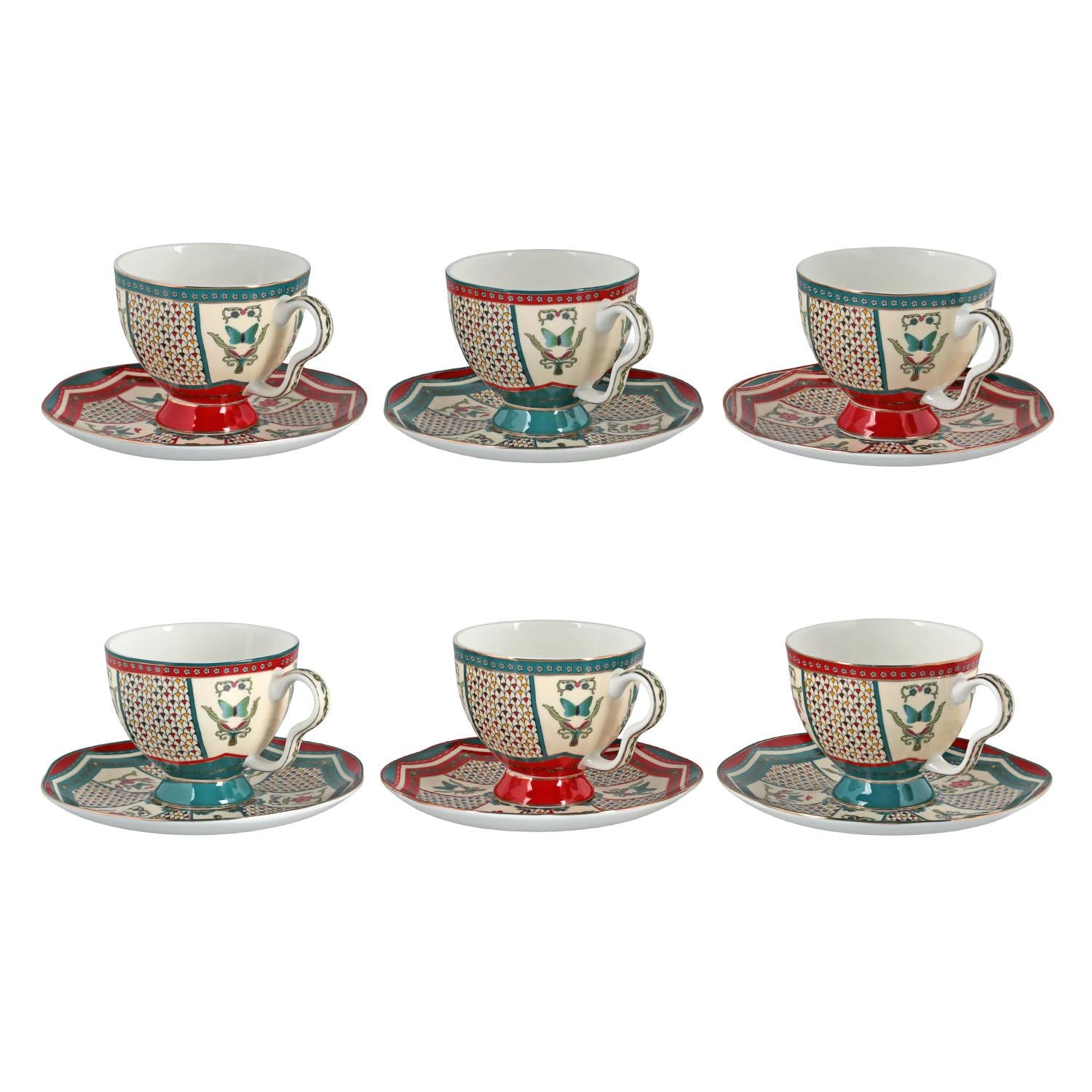 Lucky Art Liora Bone Çay Fincan Takımı 12 Parça