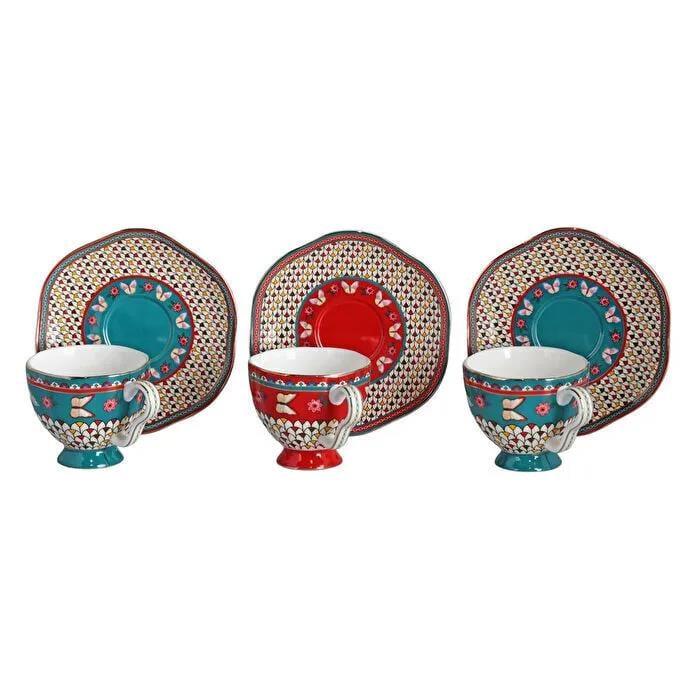 Lucky Art Liora Bone Kahve Fincan Takımı 12 Parça