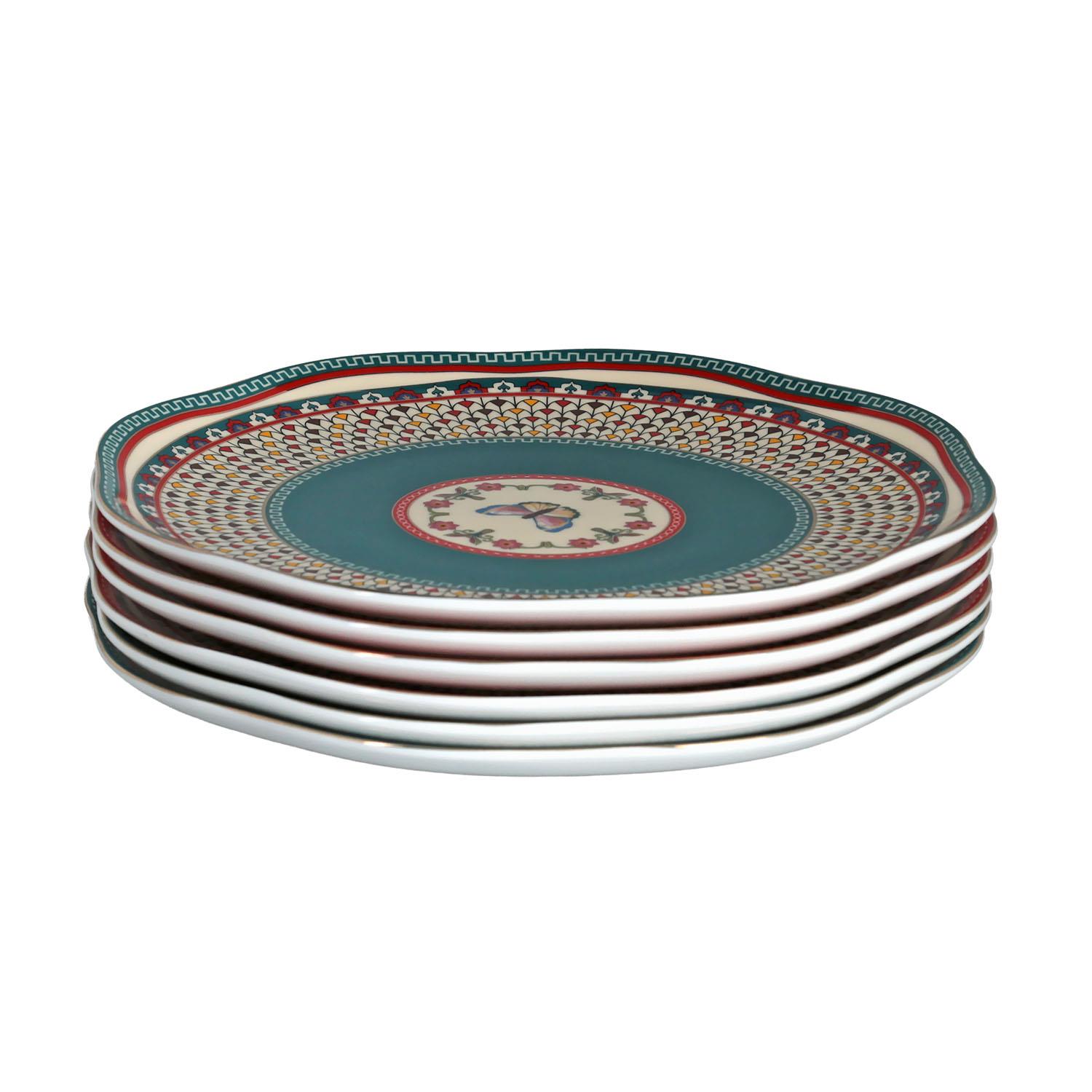 Lucky Art Liora Bone Servis Tabak Seti 6lı 27 Cm