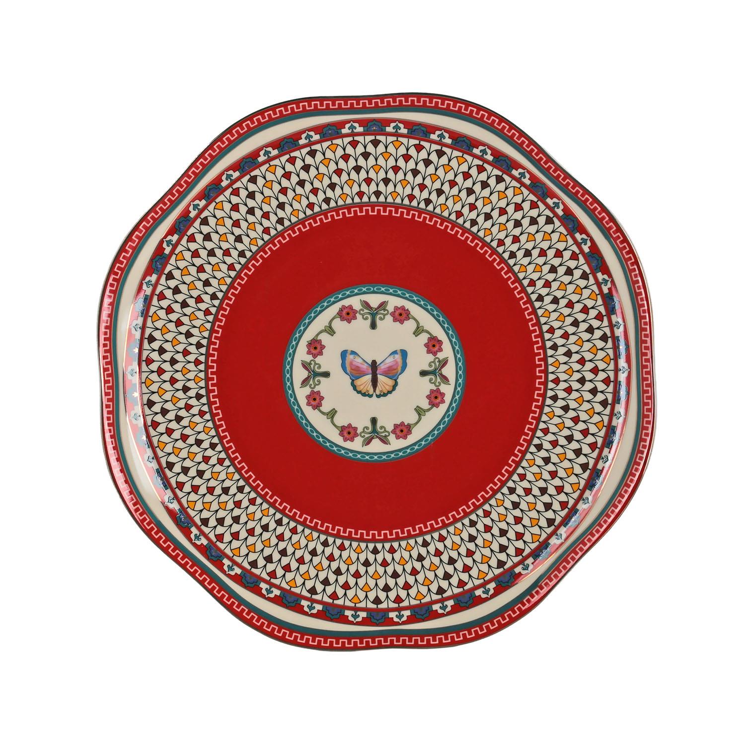 Lucky Art Liora Bone Servis Tabak Seti 6lı 27 Cm