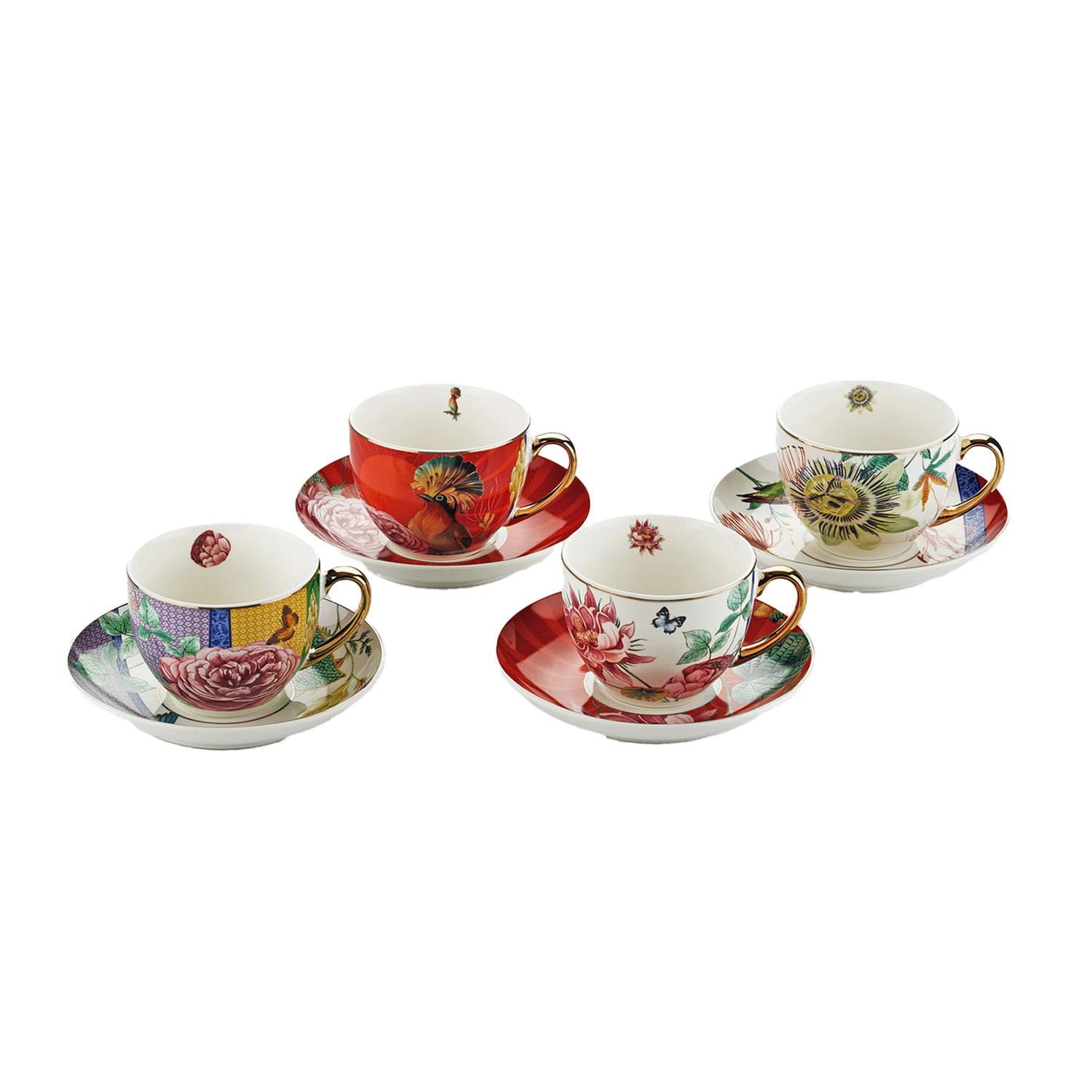 Lucky Art Liorine Bone Çay Fincan Takımı 8 Parça