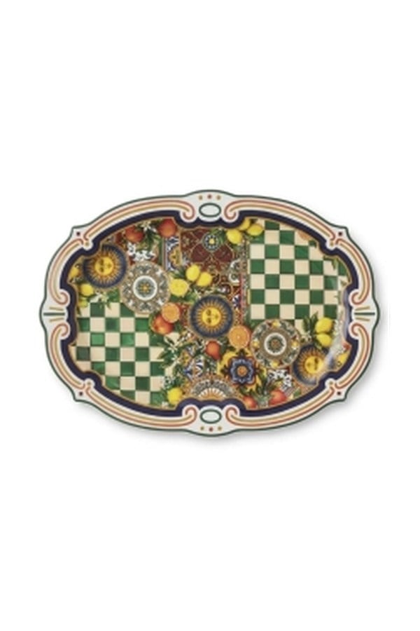 Lucky Art Sanora Melamin Oval Sunum Tabağı 50 Cm
