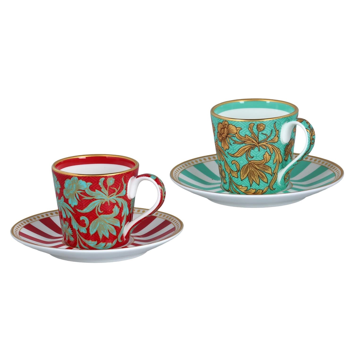 Lucky Art Zeflora Bone Kahve Fincan Takımı 4 Parça