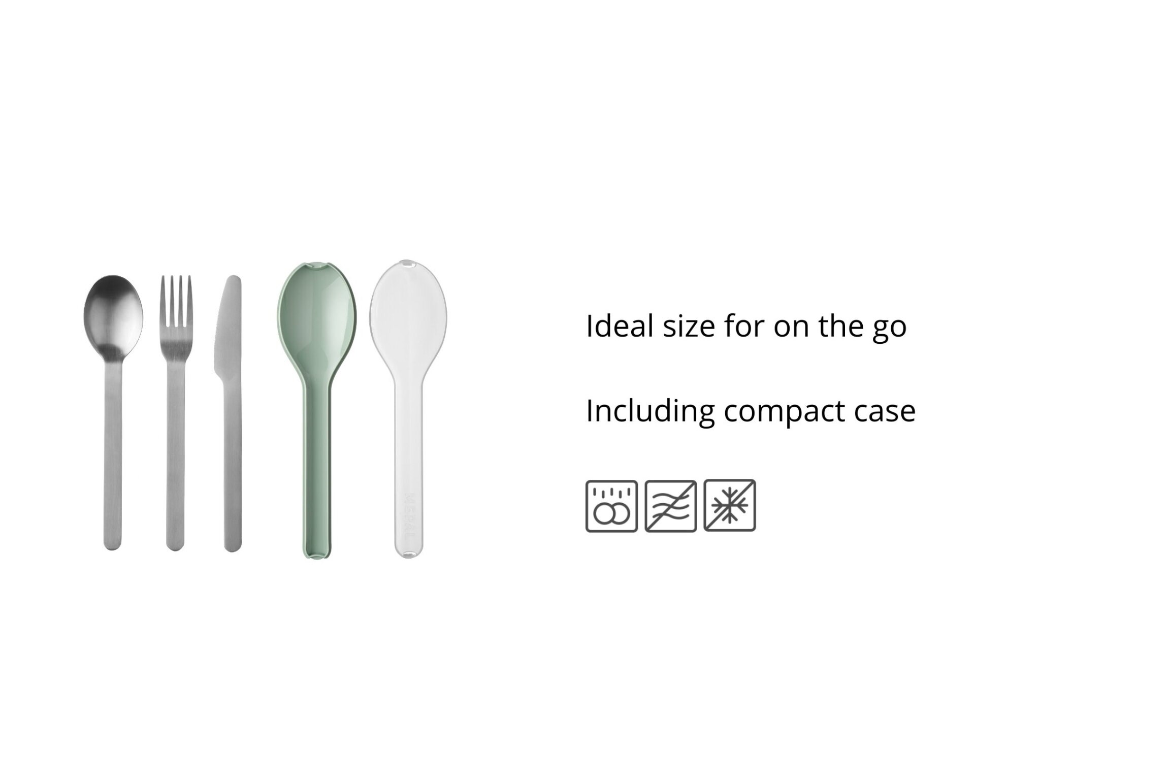 Mepal Ellipse Taşınabilir Çatal Bıçak Takımı Nordic Sage 3 Parça