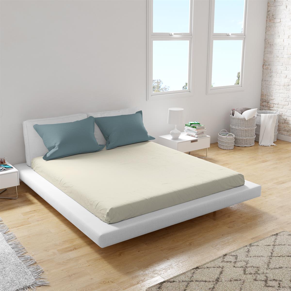 Othello Cotton Flex Fitted Penye Çarşaf 160x200cm Krem