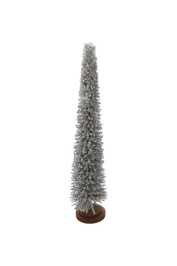 Porland Çam Ağacı Gümüş Simli 40 cm