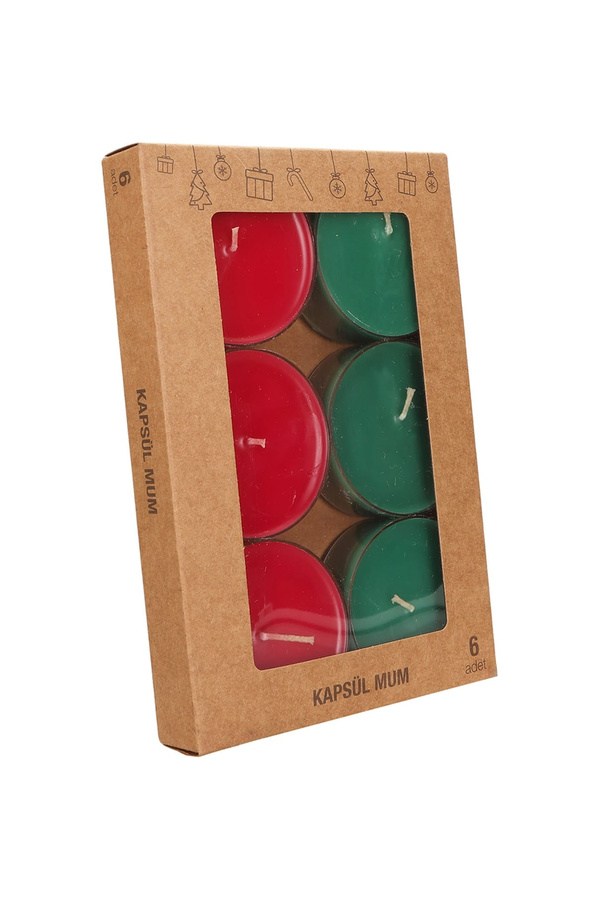 Porland Christmas Glow Capsül Mum 6lı