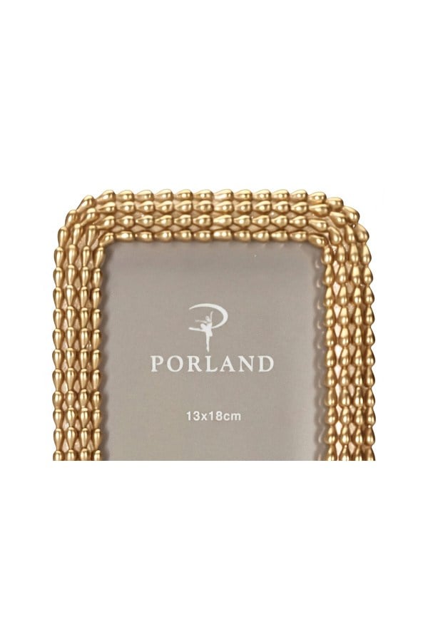 Porland Damla Altın Rengi Polyresin Çerçeve 13x18 cm