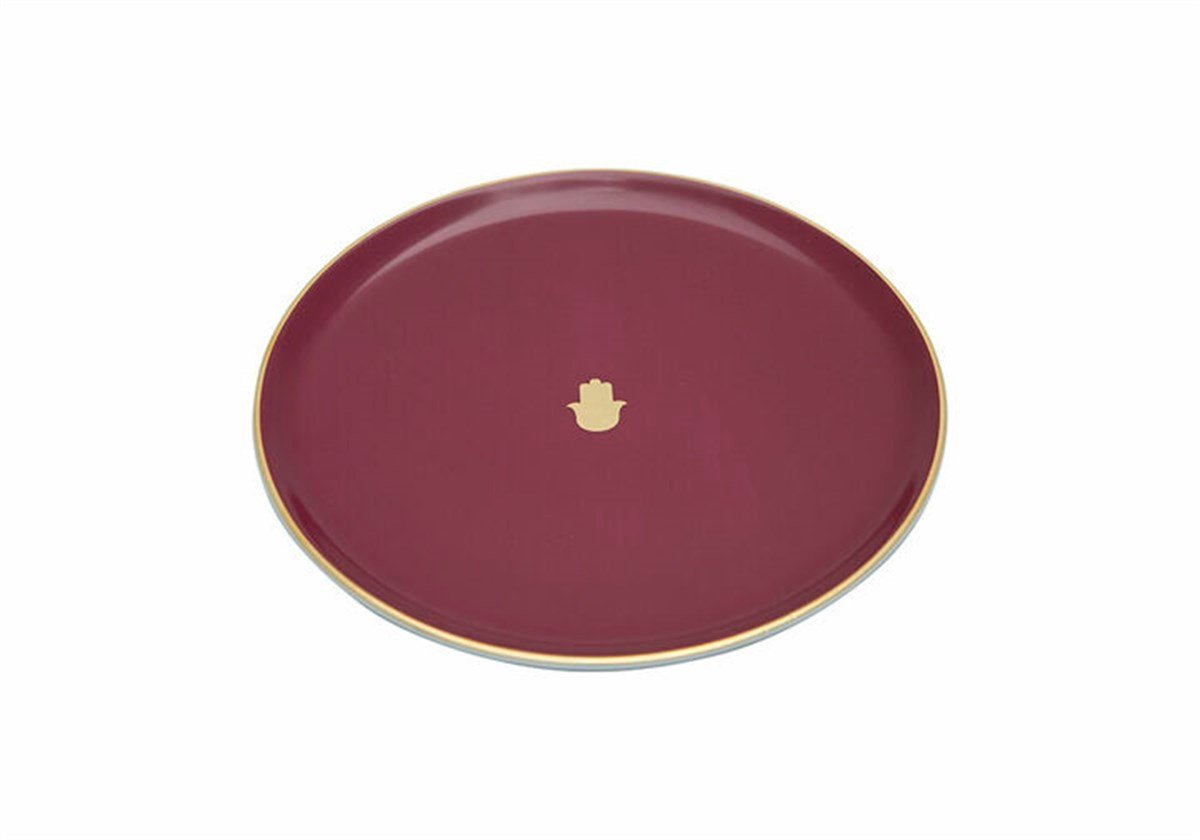 Porland Glamorous Fuşya Düz Tabak 20 Cm