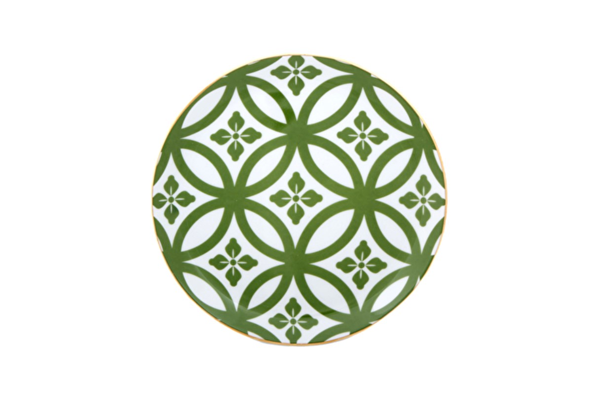 Porland Morocco Ds1 Yeşil Düz Tabak 17 Cm