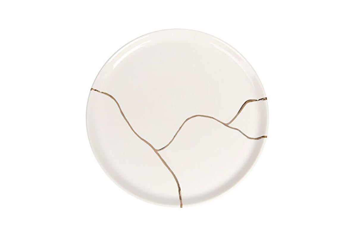 Porland Spirits Altın Yaldız Düz Tabak 24cm