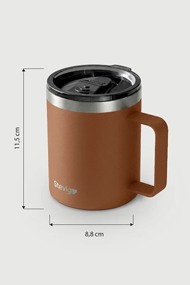 Stevig 1 Cap Daily Mug Kupa Çelik Termos Autumn Leaf 350 ml