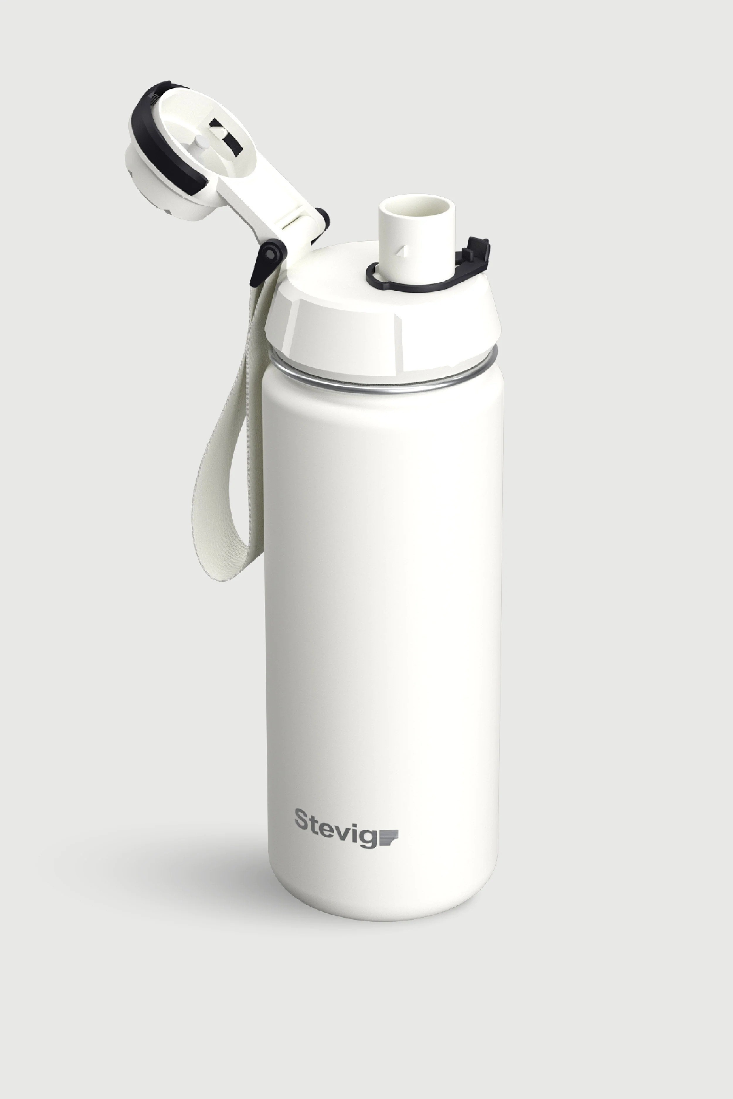 Stevig 1 Hand Leak-Proof Sızdırmaz Çelik Termos Star White 500 ml