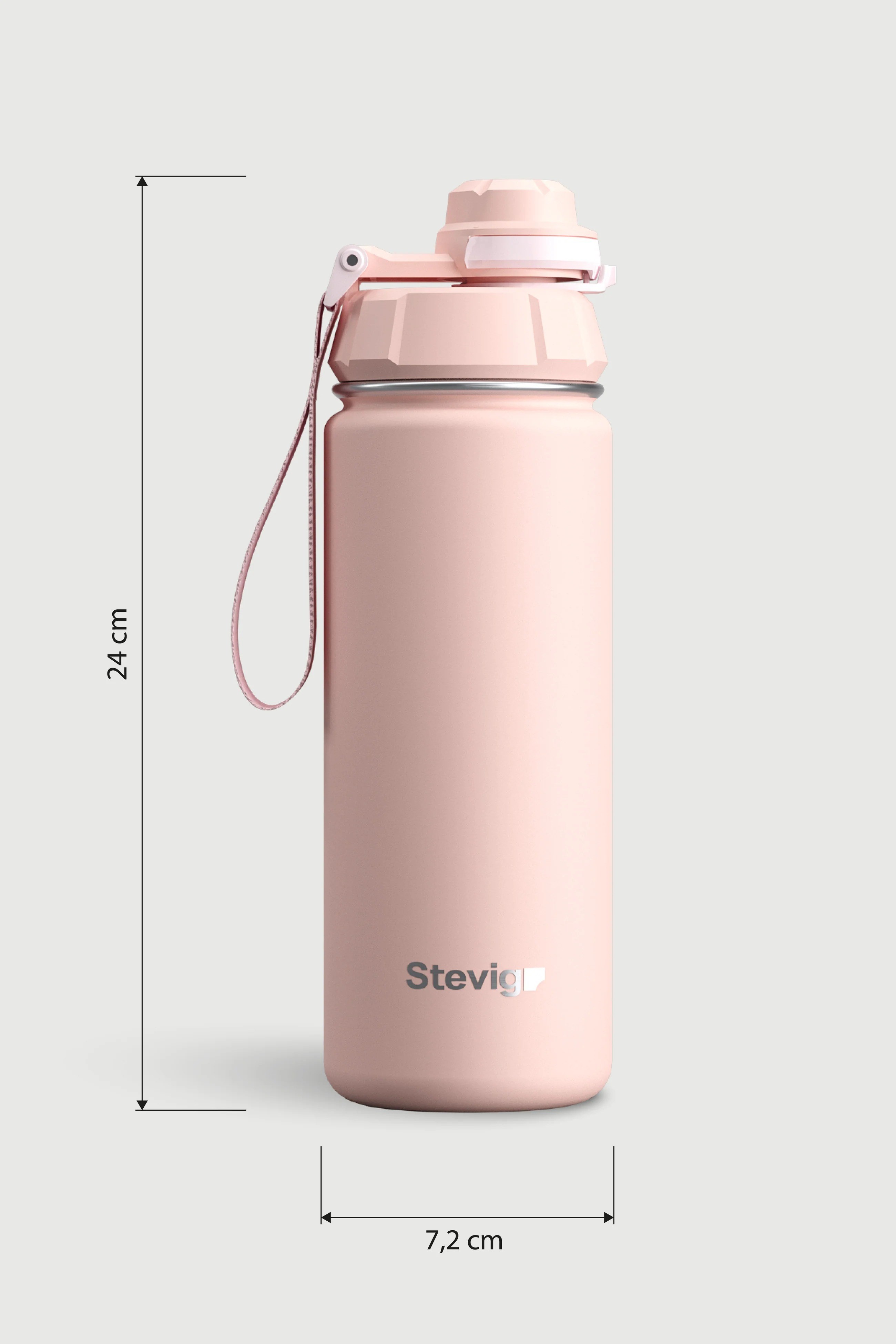 Stevig 1 Hand Leak-Proof Sızdırmaz Çelik Termos Icy Pink 500 ml