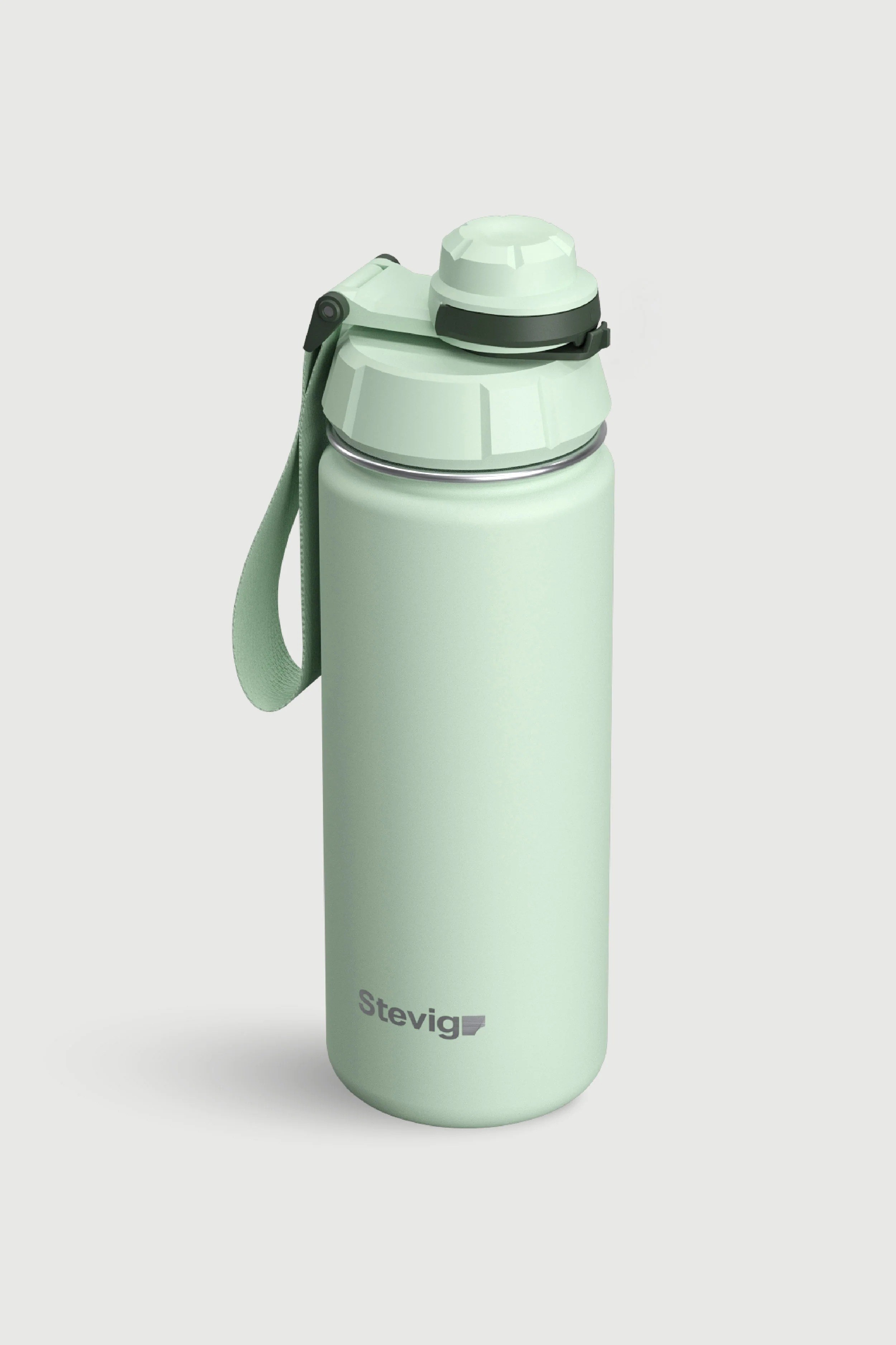 Stevig 1 Hand Leak-Proof Sızdırmaz Çelik Termos Smoke Green 500 ml