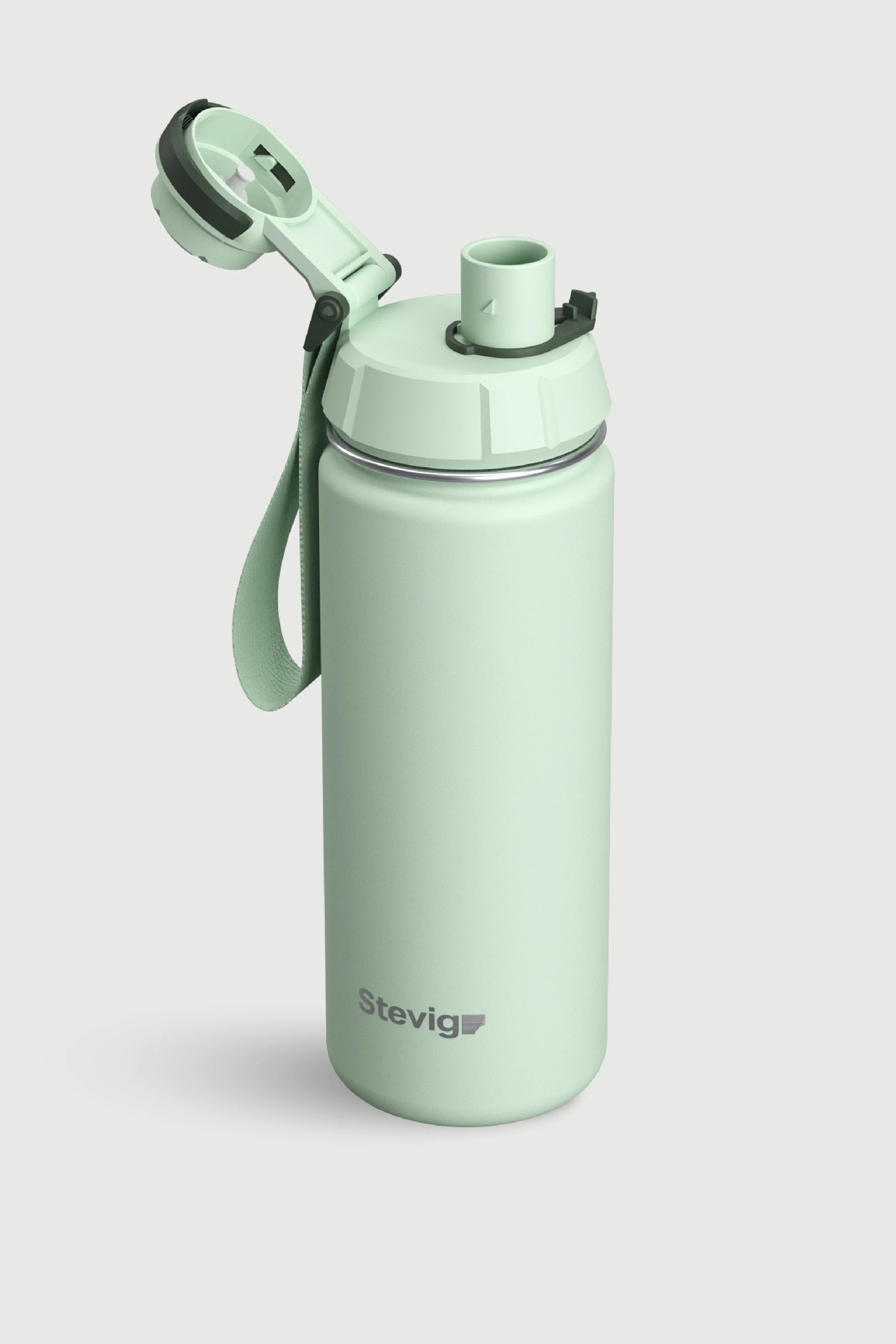 Stevig 1 Hand Leak-Proof Sızdırmaz Çelik Termos Smoke Green 500 ml