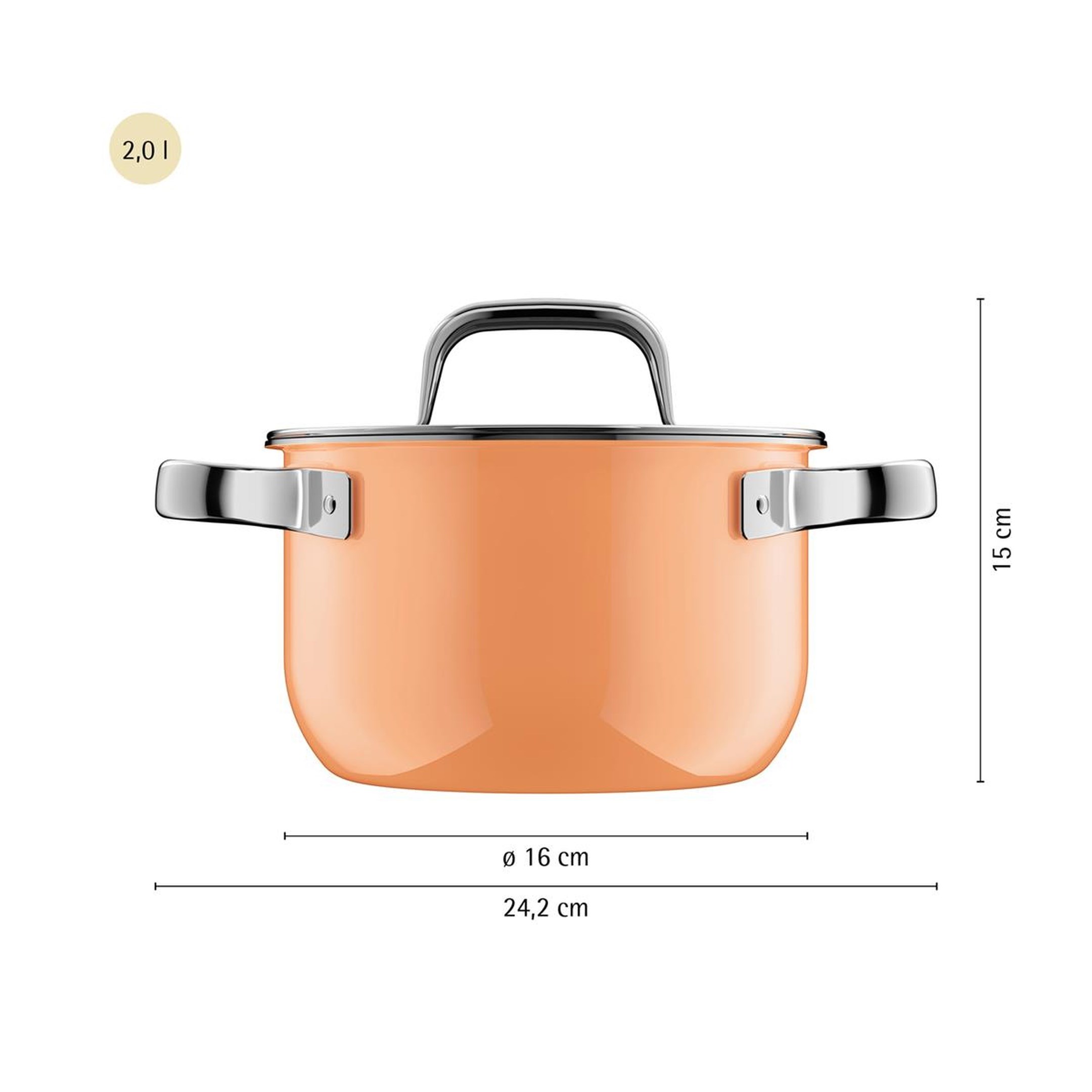 Wmf Fusiontec Tencere Seti 4 Parça Papaya Turuncu