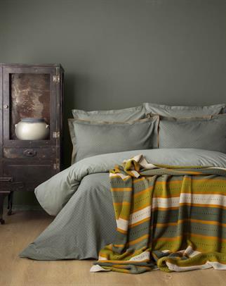 Apricitas Triko Battaniyeli Nevresim Takımı Çift Kişilik Blair Yeşil