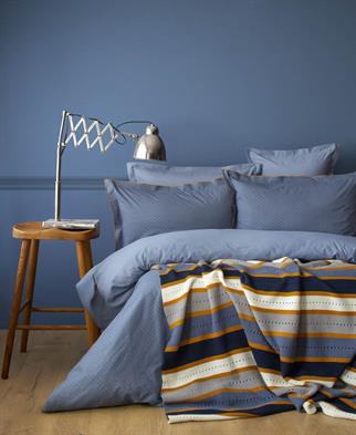 Apricitas Triko Battaniyeli Nevresim Takımı Çift Kişilik Blair İndigo