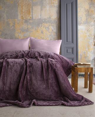 Apricitas Trusty Jakar Desenli Battaniye Mürdüm Tek Kişilik 160x220 Cm