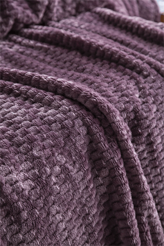 Apricitas Trusty Jakar Desenli Battaniye Mürdüm Tek Kişilik 160x220 Cm