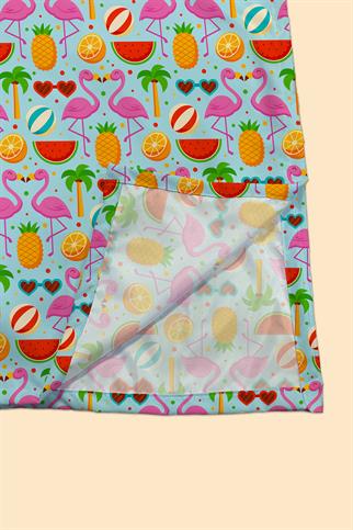 Arancione Co. Pink Flamingo Water Repellent, Yer/Mama Sandalyesi Altı, Aktivite, Yemek ve Oyun Örtüs