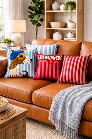 Arancione Co. Çift Tarafı Baskılı 4lü Kırlent Kılıfı 6AOD2