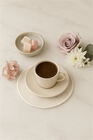 Arancione Co. Beyaz Detaylı Yuvarlak 6lı Kokteyl Peçete