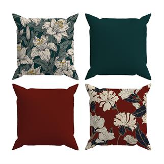 Arancione Co. Çift Tarafı Baskılı 4’lü Kırlent Kılıfı 6AOD6