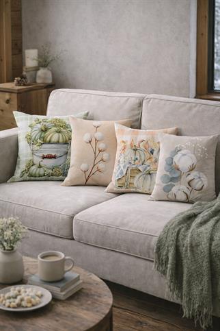 Arancione Co. Çift Tarafı Baskılı 4’lü Kırlent Kılıfı 6AOD16