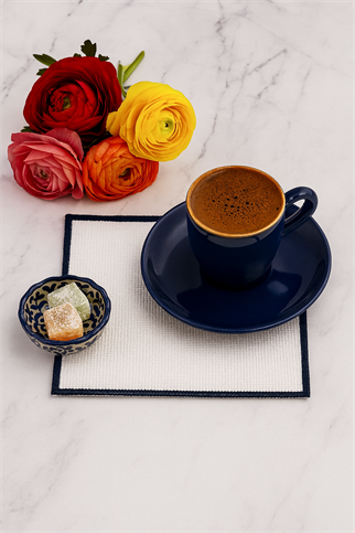 Arancione Co. Siyah Detaylı Kare 6lı Kokteyl Peçete