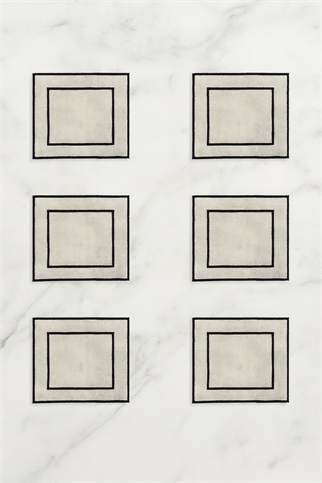 Arancione Co. Siyah Detaylı Çift Kare 6lı Kokteyl Peçete