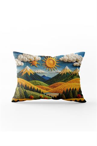 Arancione Co. Çift Tarafı Baskılı Dikdörtgen Kırlent Kılıfı 6AOD11