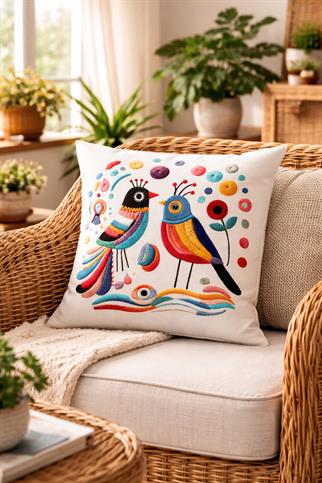 Arancione Co. Çift Tarafı Baskılı Kırlent Kılıfı 6AOD11