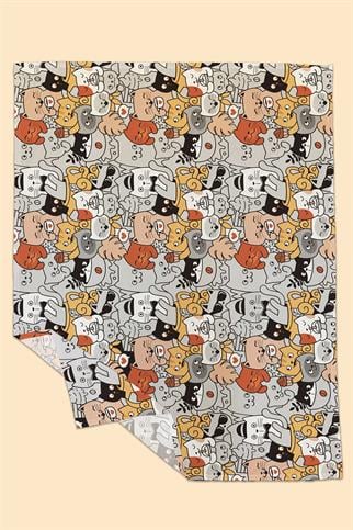 Arancione Co. Sevimli Kediler Water Repellent,Yer/ Mama Sandalyesi Altı,Aktivite,Yemek ve Oyun Örtüs