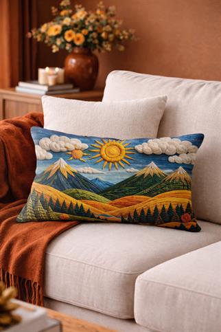 Arancione Co. Çift Tarafı Baskılı Dikdörtgen Kırlent Kılıfı 6AOD11