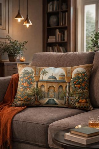 Arancione Co. Çift Tarafı Baskılı Dikdörtgen Kırlent Kılıfı 6AOD5