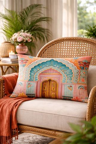 Arancione Co. Çift Tarafı Baskılı Dikdörtgen Kırlent Kılıfı 6AOD8