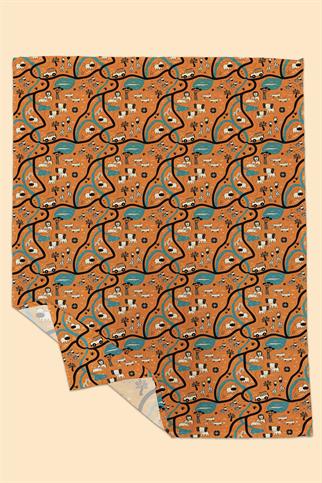 Arancione Co. Safari Tour Water Repellent, Yer/Mama Sandalyesi Altı, Aktivite, Yemek ve Oyun Örtüsü