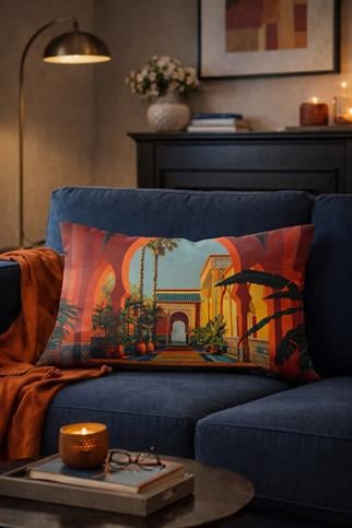 Arancione Co. Çift Tarafı Baskılı Dikdörtgen Kırlent Kılıfı 6AOD7