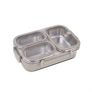 Aryıldız Bento Lunch Box 3 Bölmeli Bej